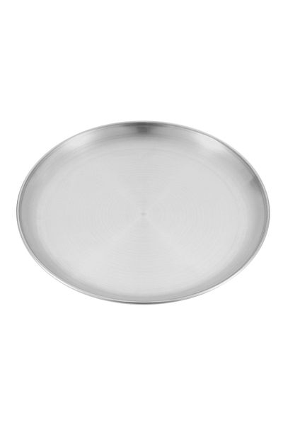 VKTECH Diameter 26cm Stainless Steel Plates Camping Plates Reusable Dinner Plates Feeding Serving Tableware