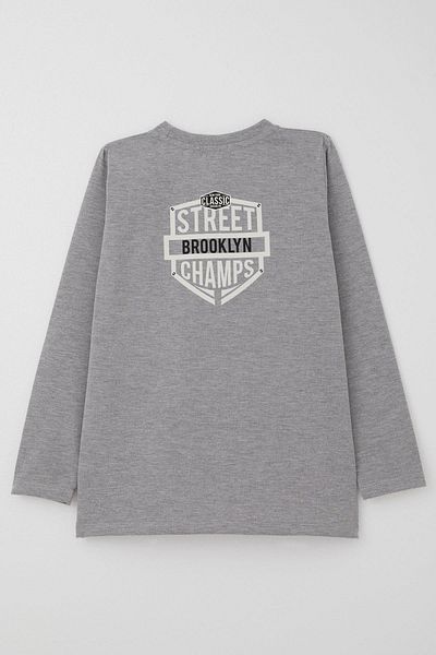 Breeze Boys Long Sleeve T-Shirt - Grey Melange, 4-8 Years, Champion Car Print