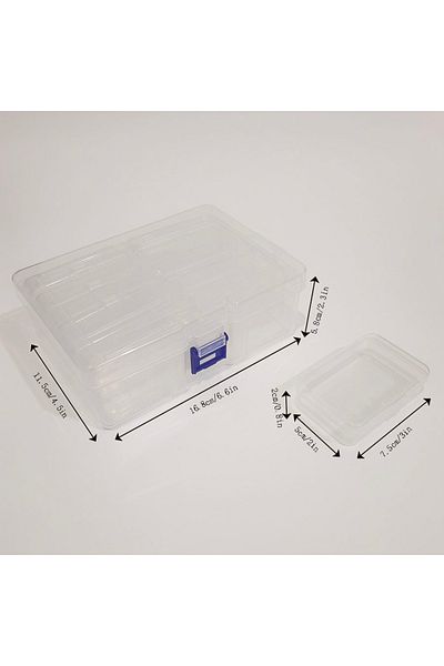 Choice 10G752 10 Grids Storage Box For DIY Beads Diamond Paint Crafts Transparent Plastic Storage Box, Art