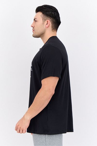 Nike Men Dri-fit Short Sleeves Running T-shirt, Black