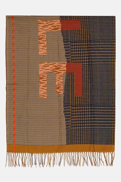 ELLE Women Graphic Print Scarves 182 L X 70 H Cm, Navy