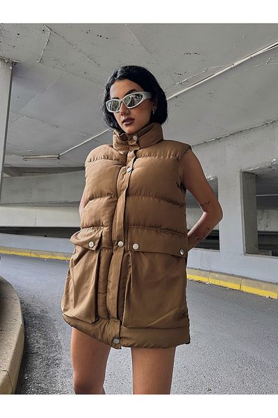 moda armanc Голям джоб Oversize жилетка