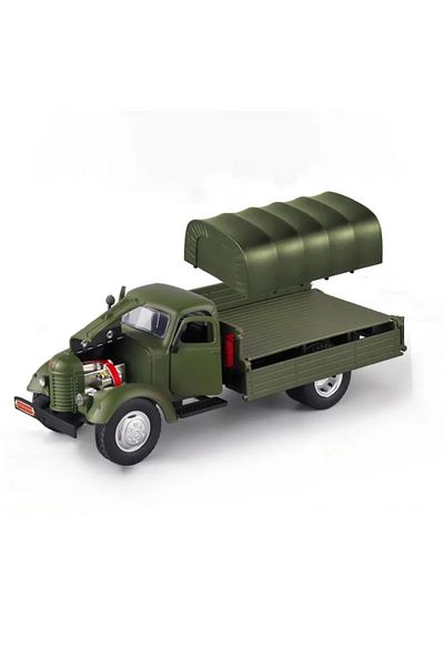 Choice Green 1:24 CA10 Vintage Truck Armored Car Model Toy Alloy Diecast Military Carrier Transport Vehicle