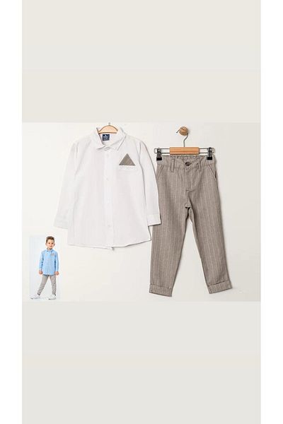 e-çocuk Set cămașă și pantaloni cu batistă