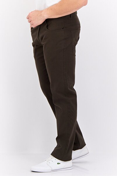 French Connection بنطال تشينو مطاطي سادة للرجال، زيتوني غامق