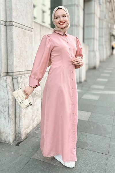 Gizce Belur Powder Dress