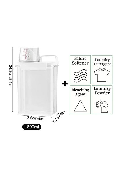 Choice 1800ml  1100/1800/2300Ml Airtight Laundry Detergent Powder Storage Box Empty for Powder Softener Ble