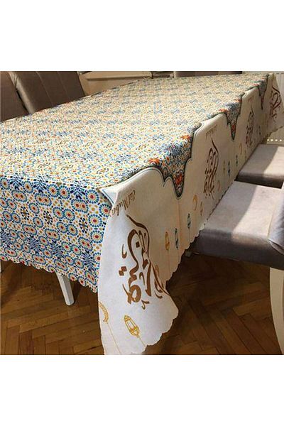 Parti Dükkanım Față de masă Ramadan cu Motiv țiglă 160*220 Cm