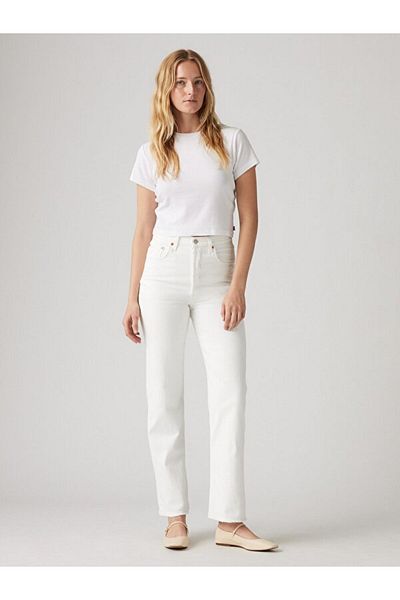 Levi's Ribcage Straight Ankle Women's Jean Trousers - Cloud over