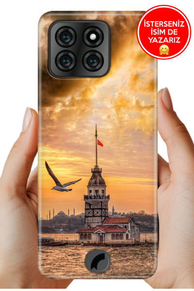 Reeder S71 Kılıf Kamera Korumalı Full Desen Arka Silikon Kız Kulesinde