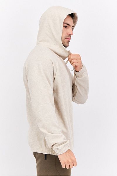 adidas Men Sportswear Fit Long Sleeves Outdoor Sweatshirt, Beige