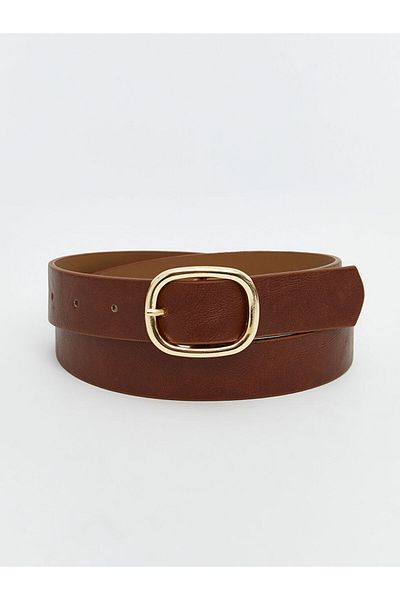 LC Waikiki Lcw Accessories Brown Leather Look Women's Belt