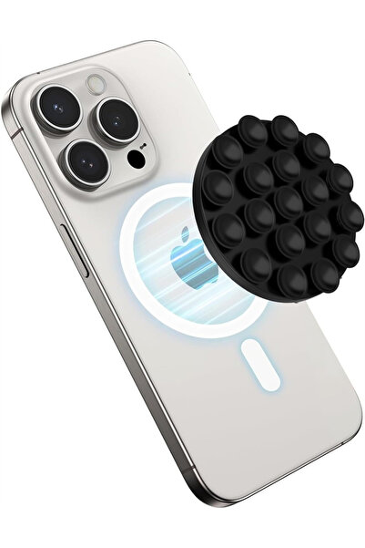 Choice black Hands Free Strong Magnetic Silicone Suction Cup Phone Grip Holde...
