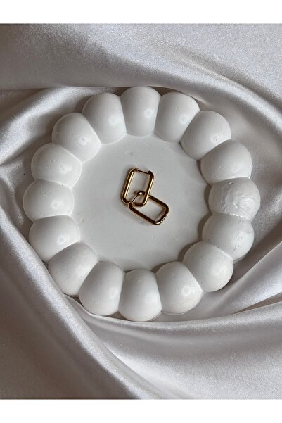 Glamour أناقة بسيطة أقراط دائرية رفيعة مربعة