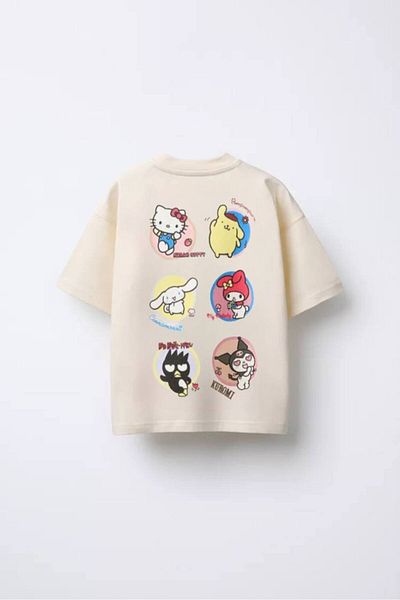Daisy Dolly Girl's Back Print Detailed Cotton T-Shirt