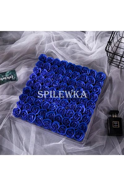 Choice deep blue DIY Gift Box Decoration - Three-Layer Rose Artificial Flowers without Base 25pcs/lot