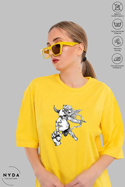Nyda Collections Unisex majica kratkih rukava sa otisnutim upitnikom i okrugl...