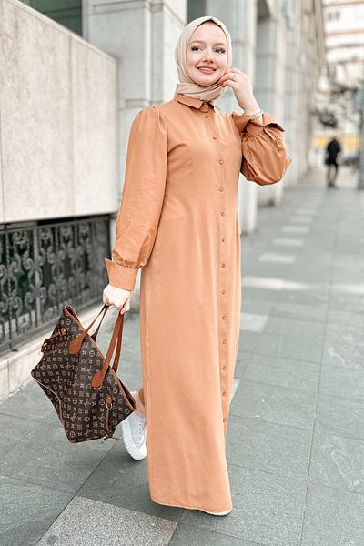 Gizce Belur Camel Dress