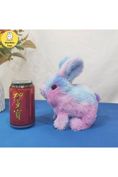Choice Multicolor Simulation Soft Fur Color Starry Sky Color Electric Cute Bunny Children Plush Interactive