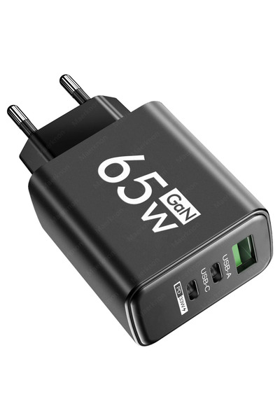 Choice Black EU 65W USB C Charger Fast Charging GaN Phone Charger Power Adapt...