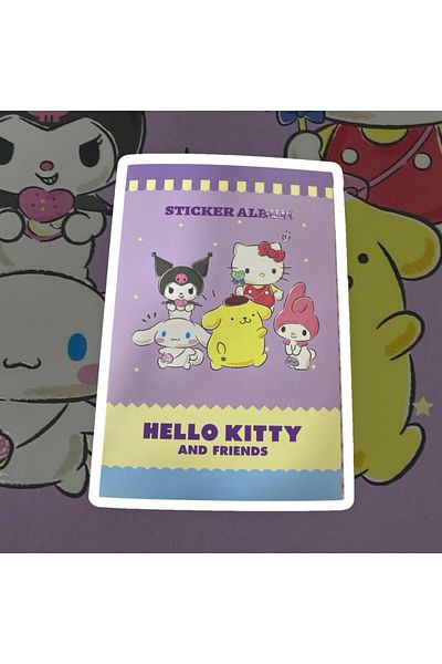 tüftürük Hello Kitty and Friends Kuromi My Melody Sticker Album 16 Sheets