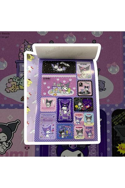tüftürük Hello Kitty and Friends Kuromi My Melody Sticker Album 16 Sheets