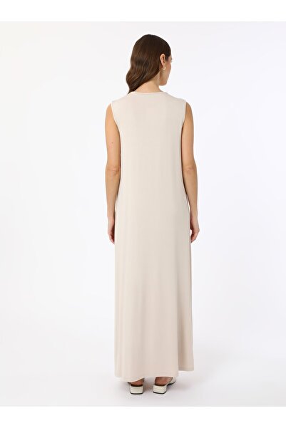 Benin Beige Viscose Sleeveless Inner Dress - Benin