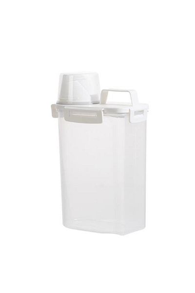 Choice Clear 2.5L Four Button Sealed Household Rice Bucket Moisture proof Sealed Storage Canned Rice, Grain