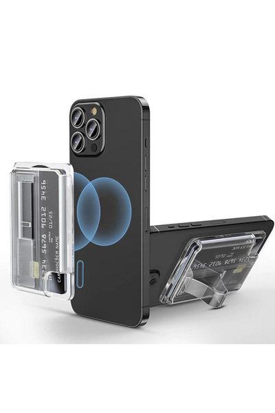 Choice Transparent Grippopso Magnetic Wallet Universal Phone Card Holder Wall...