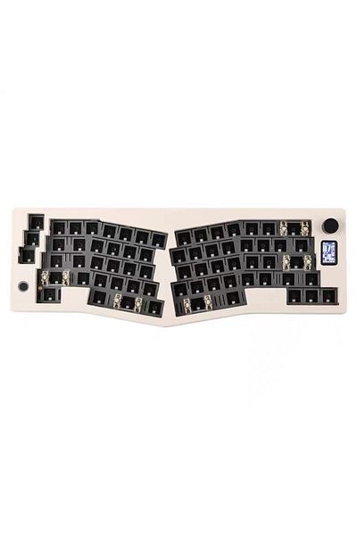 Choice Milk coffee color ABM066 Barebones Kit Alice-layout VIA-programmable Hot Swappable Bluetooth/2.4Ghz/