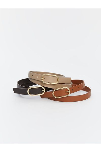 LC Waikiki New Season Leather Look Women's Belt 3-Piece - S5M552Z8