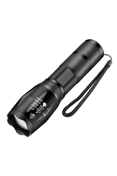 Choice R5T6 Black samll Outdoor handheld Flashlight Small Strong Light Portable Outdoor Rechargeable Super