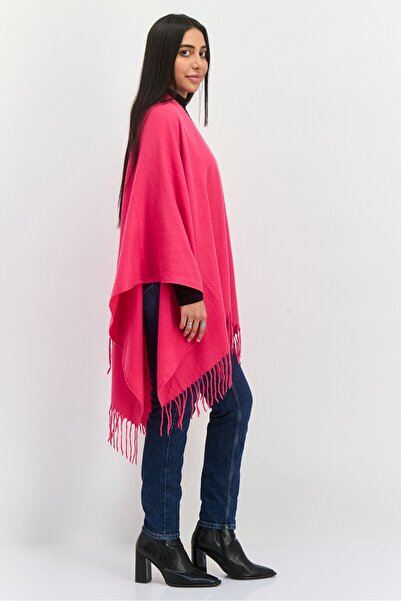 Adrienne Vittadini Women Solid Wrap Poncho, Fuchsia
