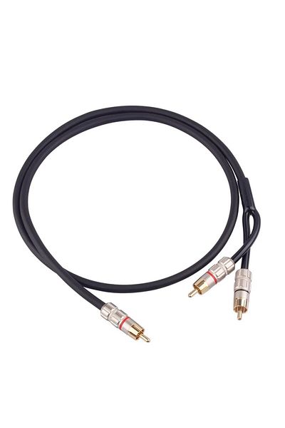 Choice 1 متر RCA إلى 2RCA YYTCG RCA Y-محول 1 RCA ذكر إلى 2 RCA ذكر Y مقسم كابل صوت ستيريو رقمي لـ