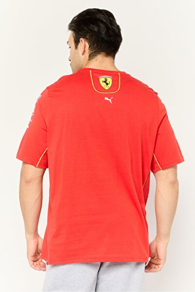 Puma x Scuderia Ferrari Men Sportswear Fit Short Sleeve Outdoor T-Shirt, Red