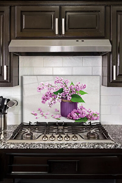 Vitrovelo Mor Leylaklar Cam Ocak Arkası Koruması, Isıya Dayanıklı Tezgah ve M...