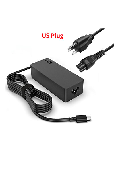 Choice شاحن كمبيوتر محمول USB-C بقوة 65 واط، 20 فولت، 3.25 أمبير، مزود بقابس ...