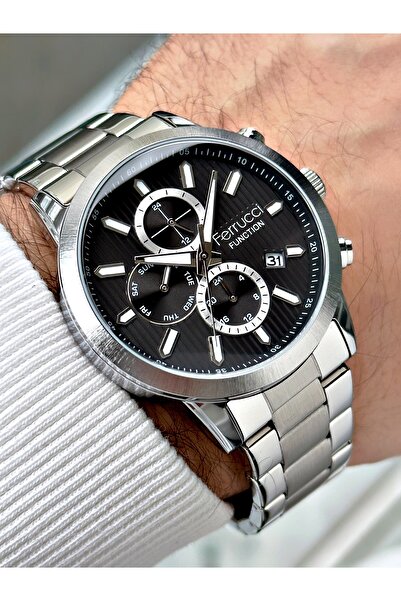 Ferrucci Function Fonksionlu 3 Atm Su Geçirmez Çelik Kordon Erkek Kol Saati