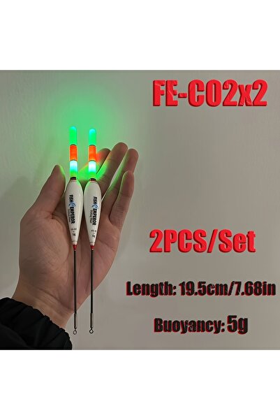 Choice FE-02Cx2 عوامة إلكترونية كبيرة لصيد الأسماك ليلاً مع طفو LED مضيء من C...