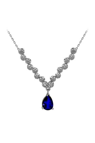Ariş Safir Pırlanta Miracle Kolye (0.65 Karat Görünüm)