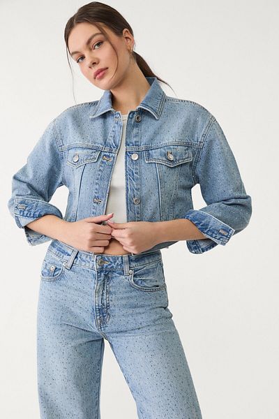 Stradivarius Shimmer denim jacket
