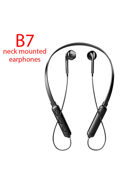 Choice Black Wireless 9D Bluetooth Headset NeckHanging Stereo Noise Reduction...