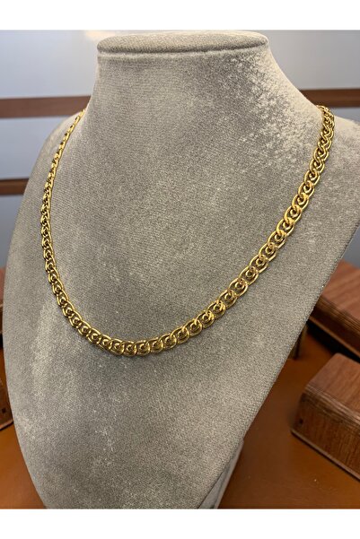 Çelik Özel Tasarım 18K Altın Kaplama Paslanmaz Çelik Zincir