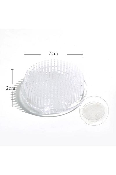 Choice Transparent Round Ikebana Flower Frog With Rubber Gasket Art Fixed Arranging Tool Rubber Base Holde