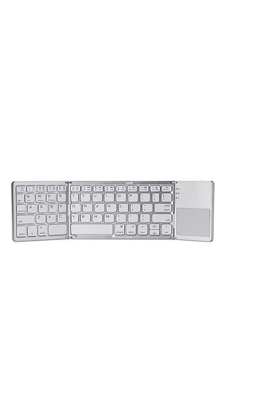 Choice White Foldable Wireless Keyboard Ultra Slim Touchpad Bluetooth Keyboard Rechargeable Folding Keyboar