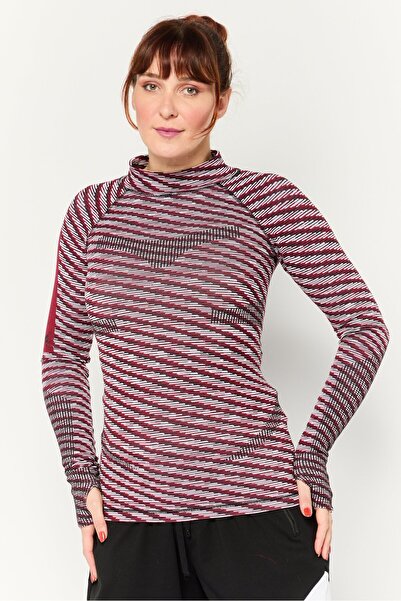 adidas بلوزة رياضية نسائية بأكمام طويلة من ستيلا مكارتني، متعددة الألوان