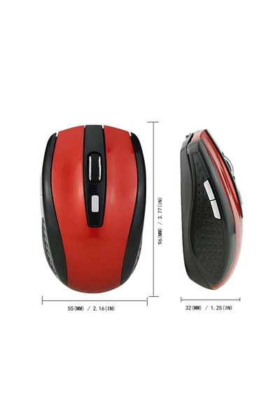 Choice Red 2.4G USB Red Optical Wireless Mouse 6D for Computer Laptop Gaming Mice Ergonomically-designed Wi