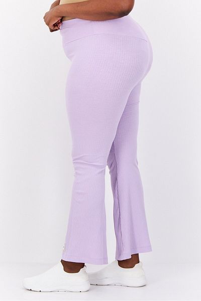 The Giving Movement Women Regular Fit Embroidered Logo Flare Pants, Lavender