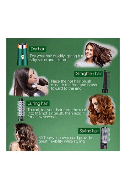 COOYA 1800w Hair Dryer Rotating Brush,brushless Motor Negative Ionic Blow Dryer,for Hair,white