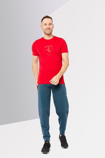 Puma x Scuderia Ferrari Men Sportswear Fit Short Sleeves Training T-shirt, Red